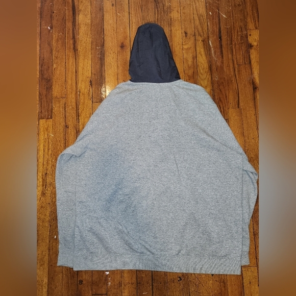 Nike Mens 2XL Gray & Charcoal Grap Full Zip Fleece Sweatshirt Hoodie - Picture 7 of 7